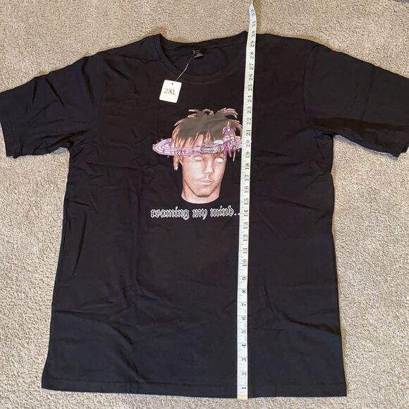 Men’s Roaming My Mind Juice Wrld T-Shirt Black 2XL NWT - Picture 4 of 5
